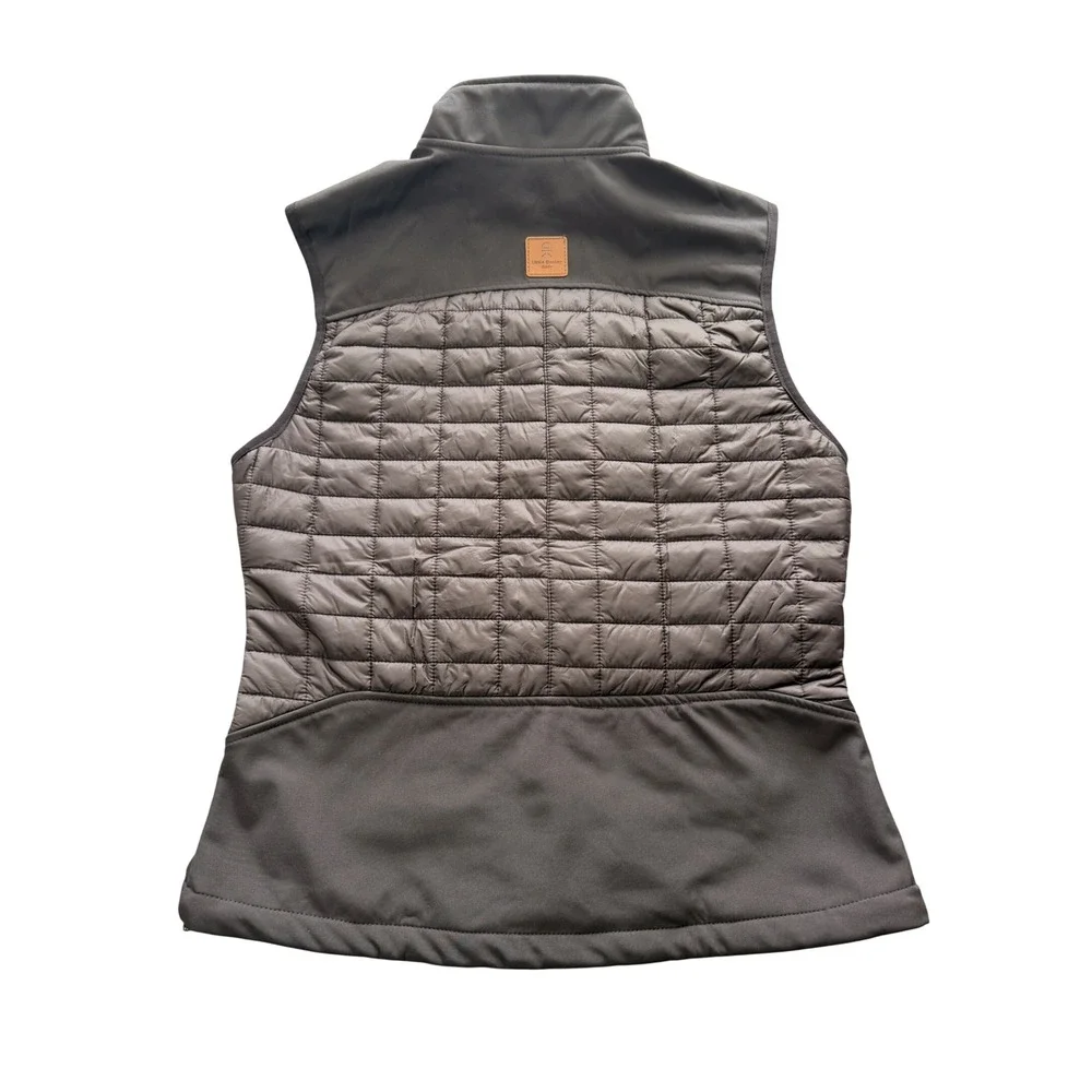 Little Donkey‎ Andy Womens Puffer Hybrid Vest Gray Quilted Insulated Small